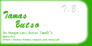 tamas butso business card